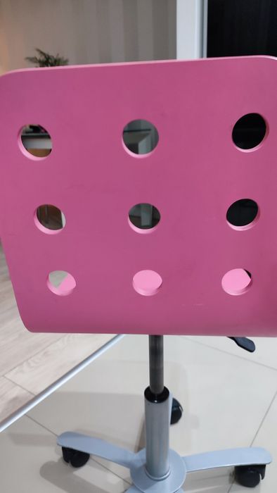 Krzesło Biurowe Ikea Jules różowe