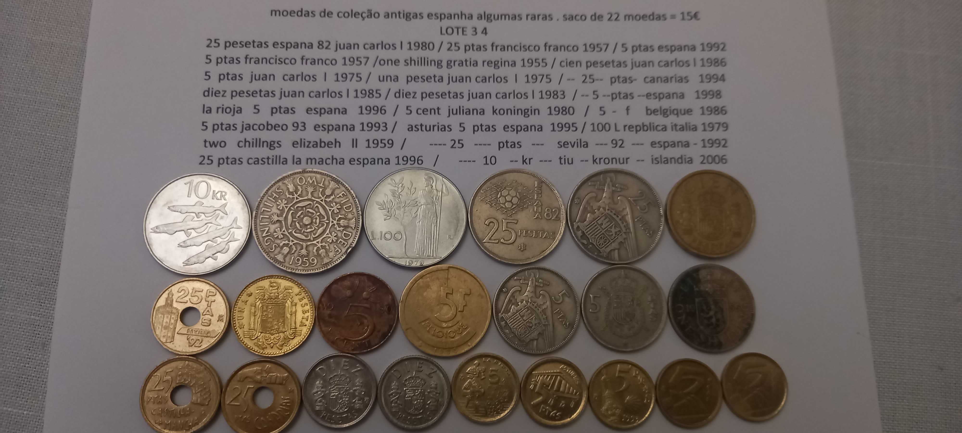 moedas de pais_ Espanha _ e França _algumas muito raras 1* anuncio