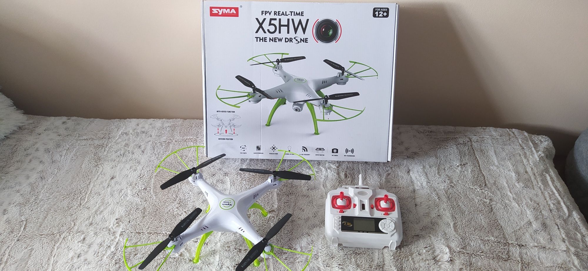 Dron Syma X5HW 2,4G z kamerą FPV, 4-kanałowy, z regulacją wysokości zd