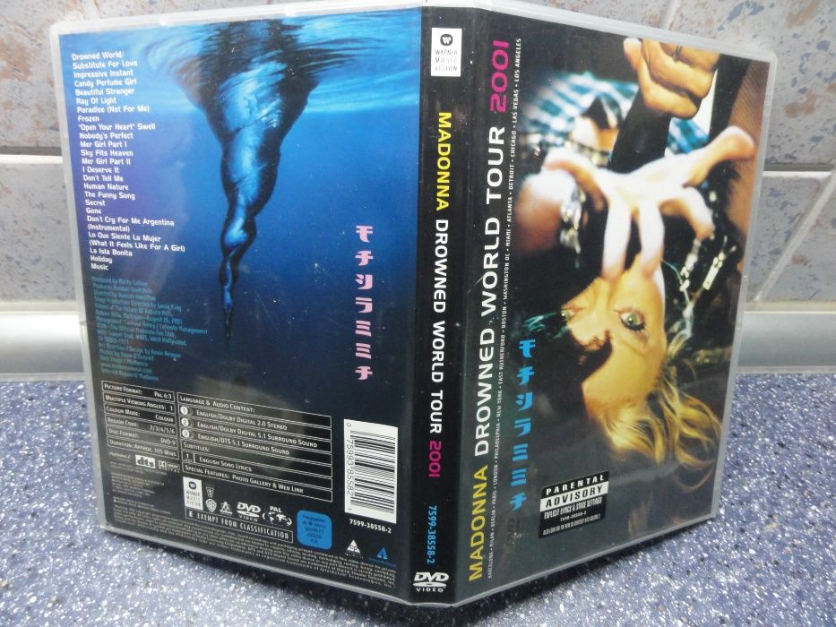 DVD video Madonna Drowned World Tour 2001.Лицензия!Куплен в Зап.Европе