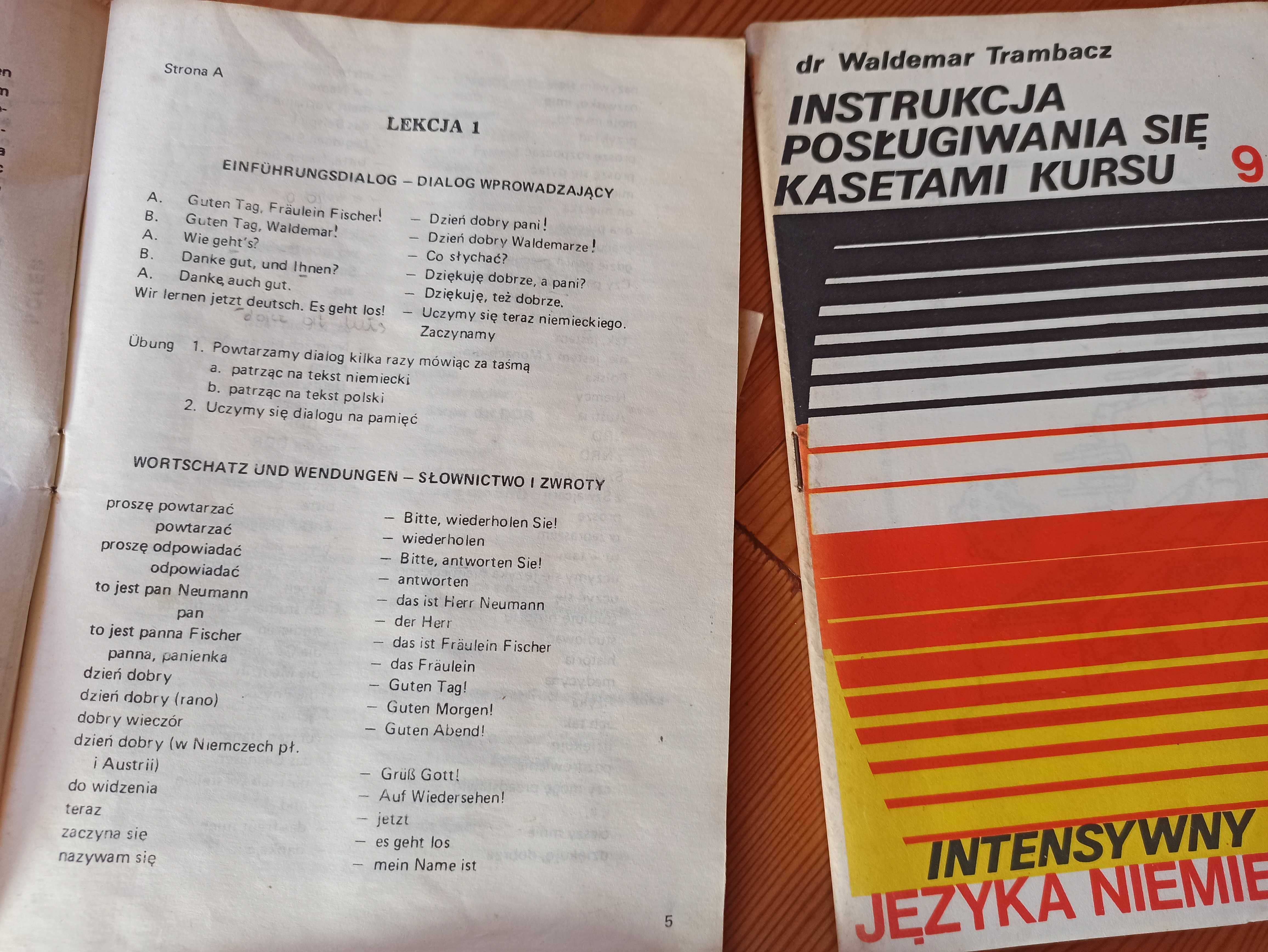 kurs języka niemieckiego na kasetach, książki i pen drive z WIV