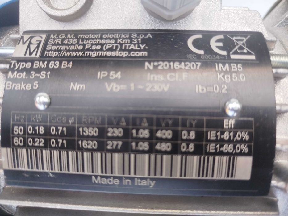 Silnik celma indukta 0,18kW