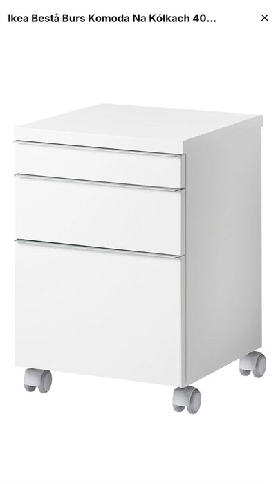 Ikea kontenerek komoda szafeczka biały połysk sklep ok 600 zł