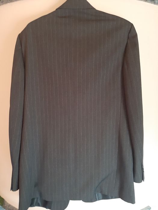 Marynarka 182cm 50 szara prążki męska elegant garnitur