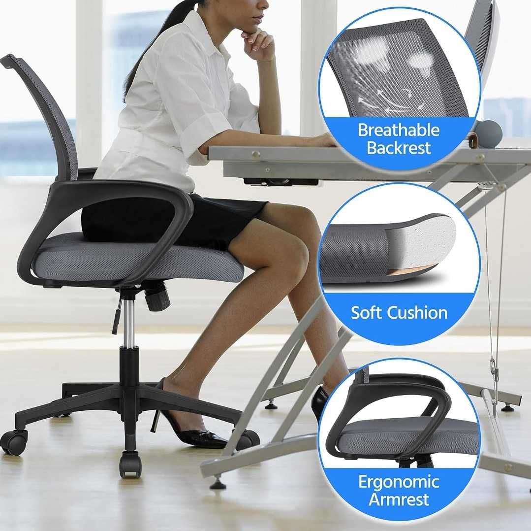 Ergonomiczne krzesło biurowe Regulowany fotel do pracy przy komputerze