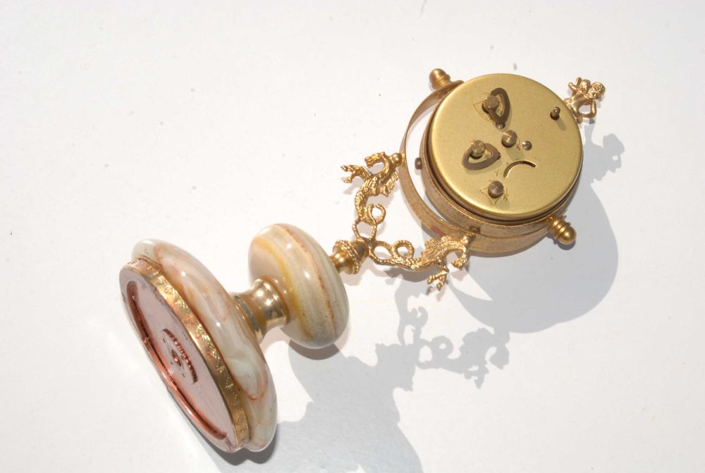 Stary budzik zegarek zegar Ritz marmur lata 60/70 unikat kolekcjonersk