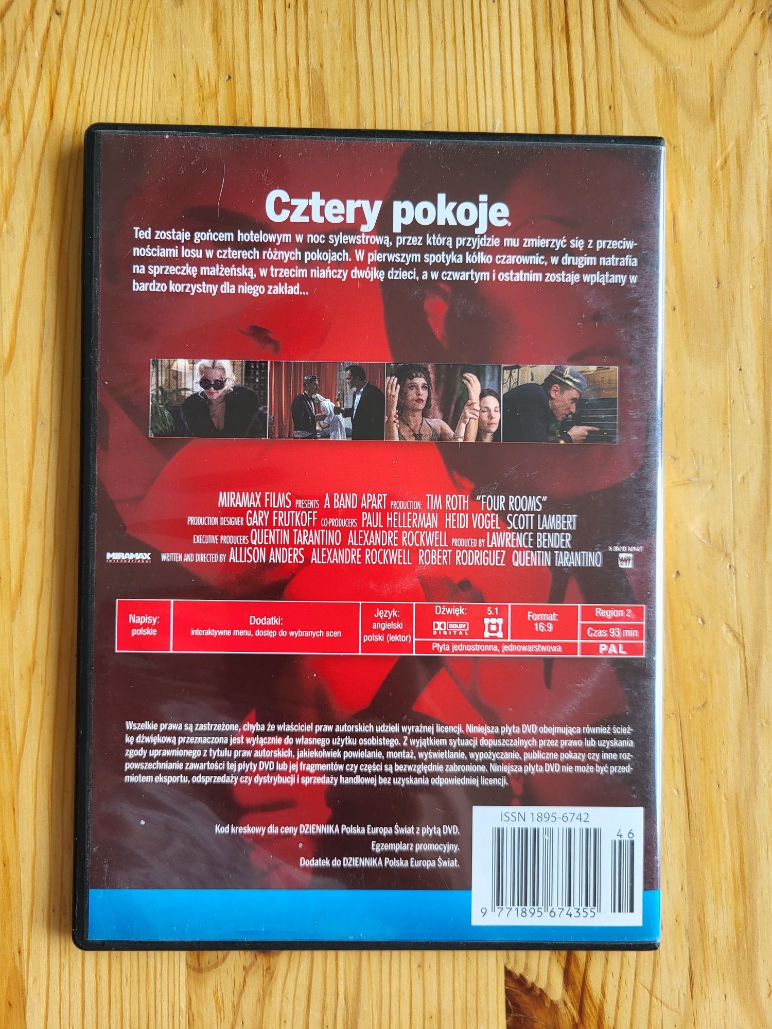 Cztery pokoje DVD Tarantino