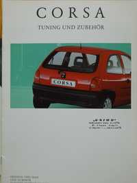 OPEL Corsa tuning i akcesoria prospekt niemiecki rok 1993