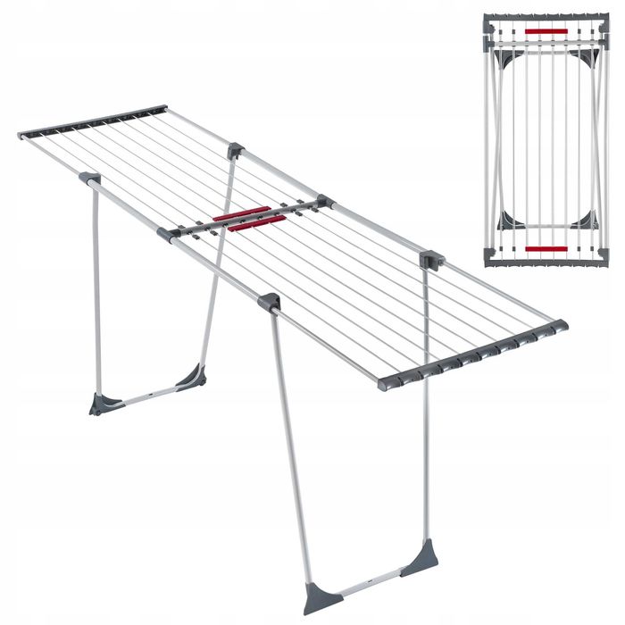 suszarka na pranie stojąca duża xxl mocna stalowa 20m na bieliznę fv