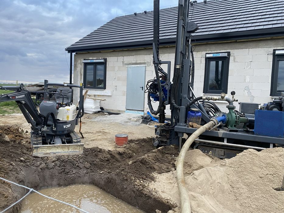 Wiercenie studni głębinowe do 200m Odwierty pod pompy ciepła