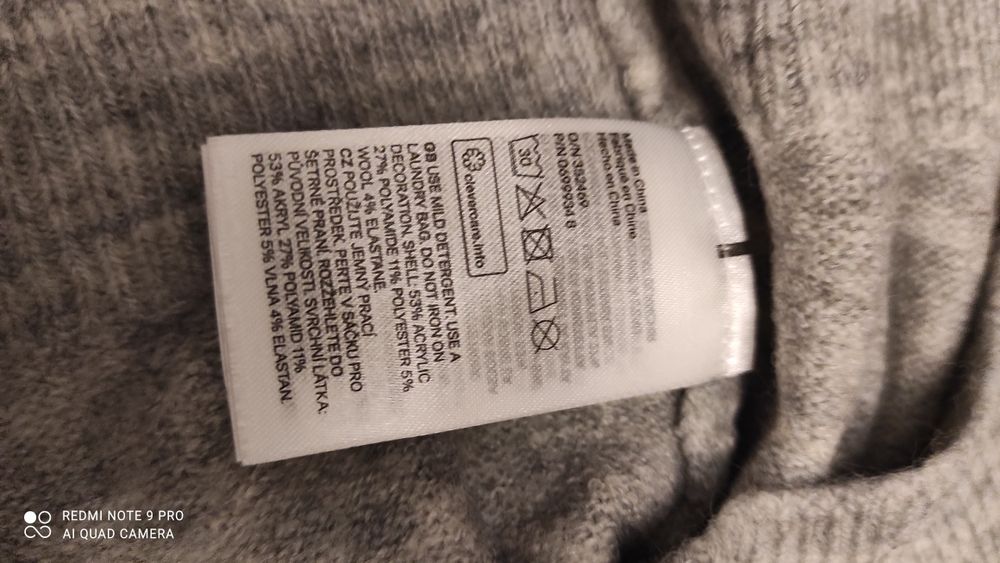 Новый свитер с шерстью H&M р. XS-S оверсайз джемпер