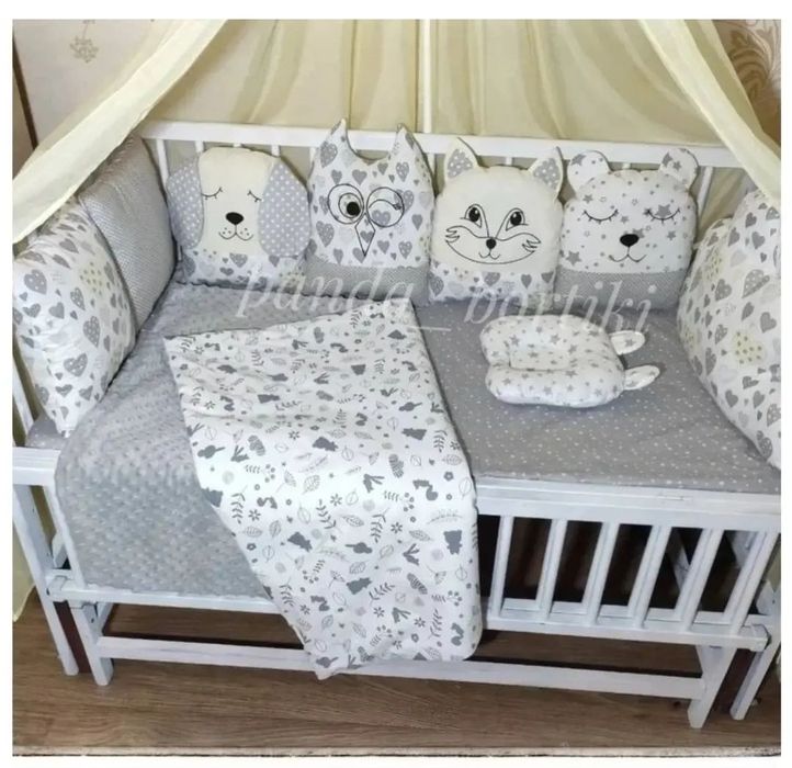 Бортики в дитяче ліжечко. Защитные бортики в детскую кроватку.