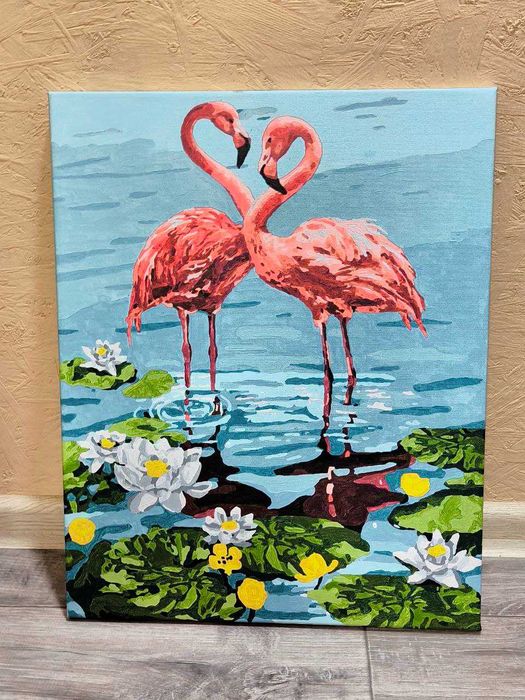 Картина по номерам фламинго