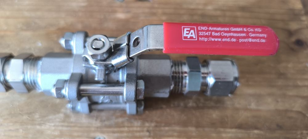 Nowy zawór kulowy nierdzewnej ,CF8M 1/2", 1000 wog, END-ARMATUREN