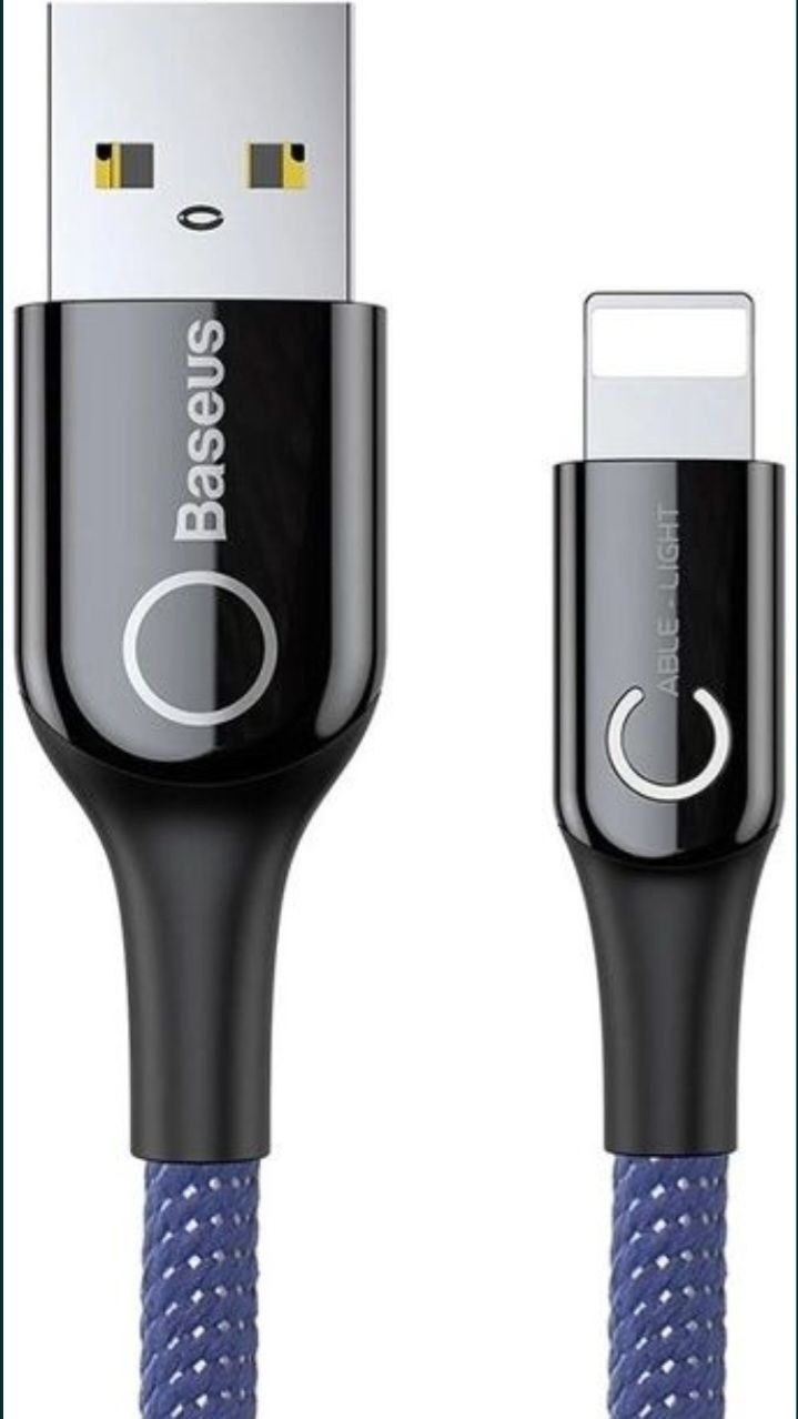 Кабель з чипом Baseus Lightning USB 1m 2.4A Кабель для Apple iPhone