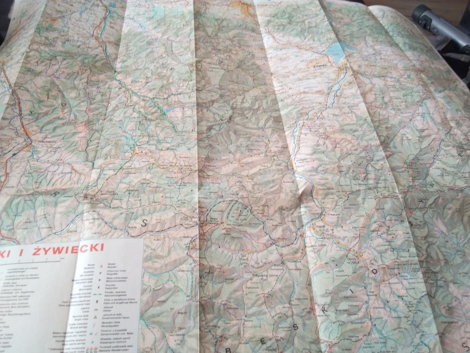 Mapa turystyczna Beskid Śląski i Żywiecki