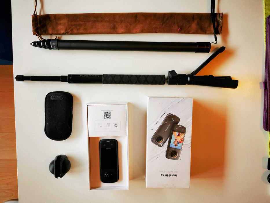 kamera sportowa Insta 360 x3 z osprzętem