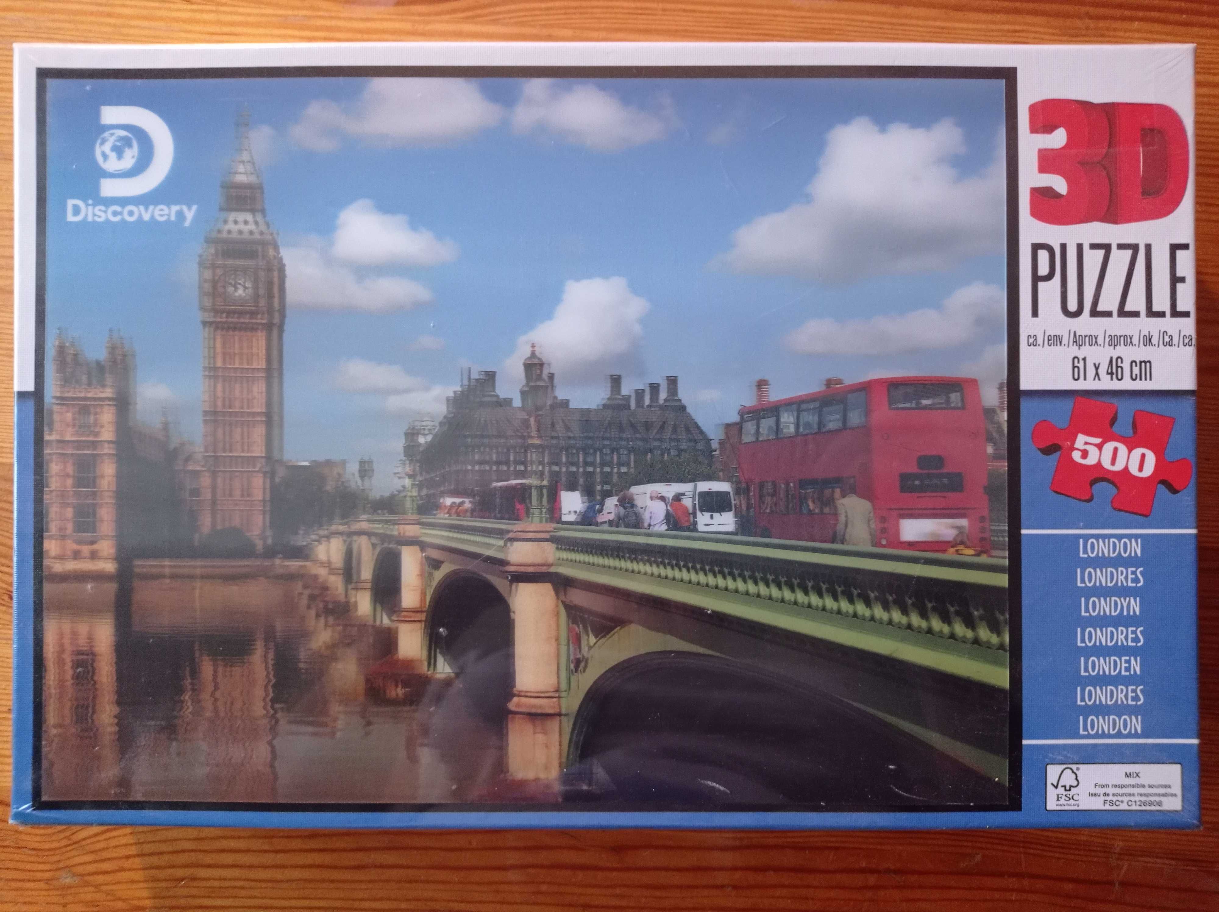 Puzzle 3D, Londyn, 500 elementów, nowe, TM Discovery