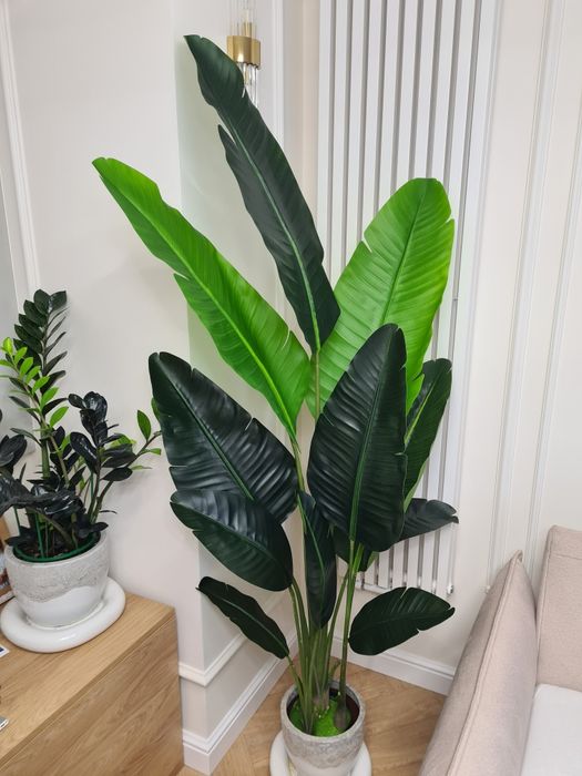 HIT Sztuczne Drzewo Bananowe Sztuczny Bananowiec Roślina Palma 180cm