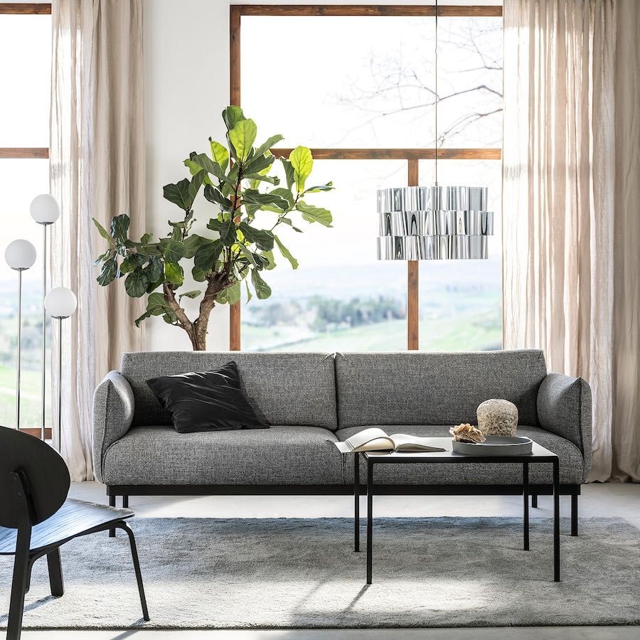 Ikea ÄPPLARYD
Sofa 3-osobowa, Lejde szary-czarny