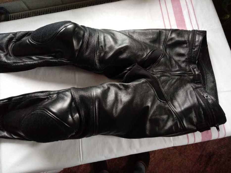 spodnie motocyklowe skórzane męskie dainese jak nowe rozmiar 50