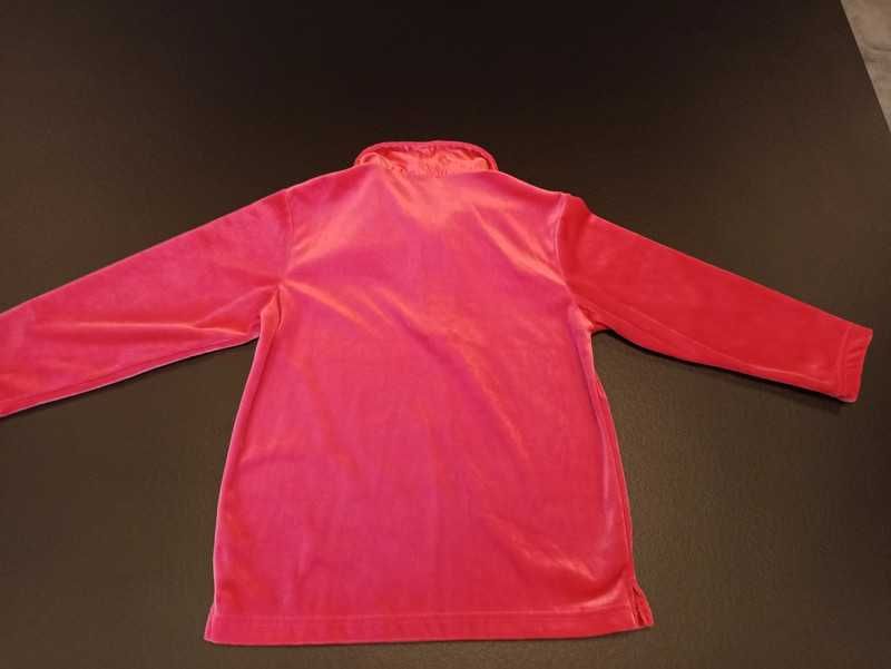Bluzka czerwona welur 110 , 5-6 lat