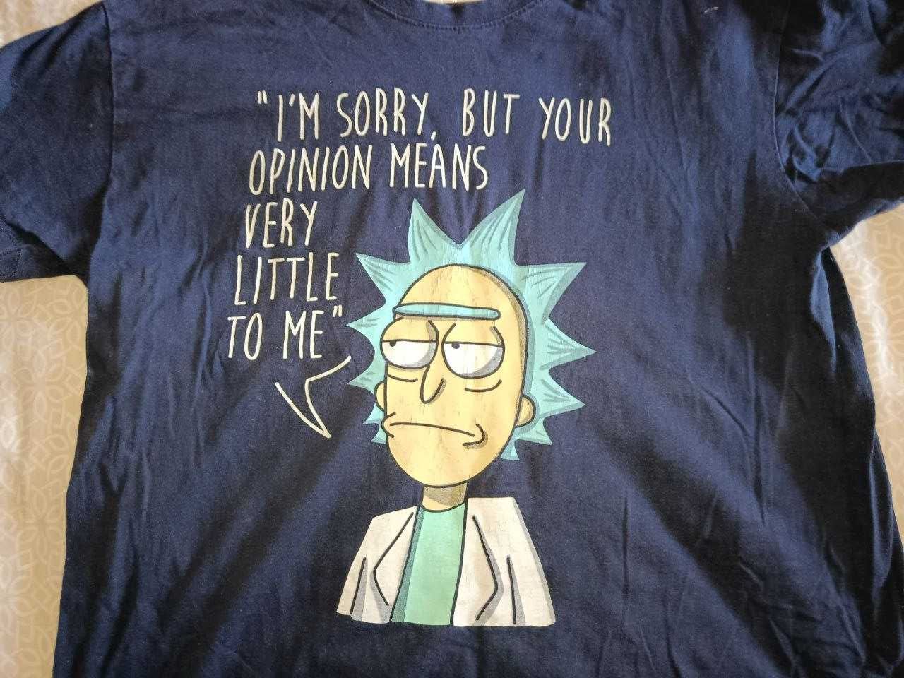 Футболка з написом і принтом по Рік і Морті Rick and Morty, розмір L