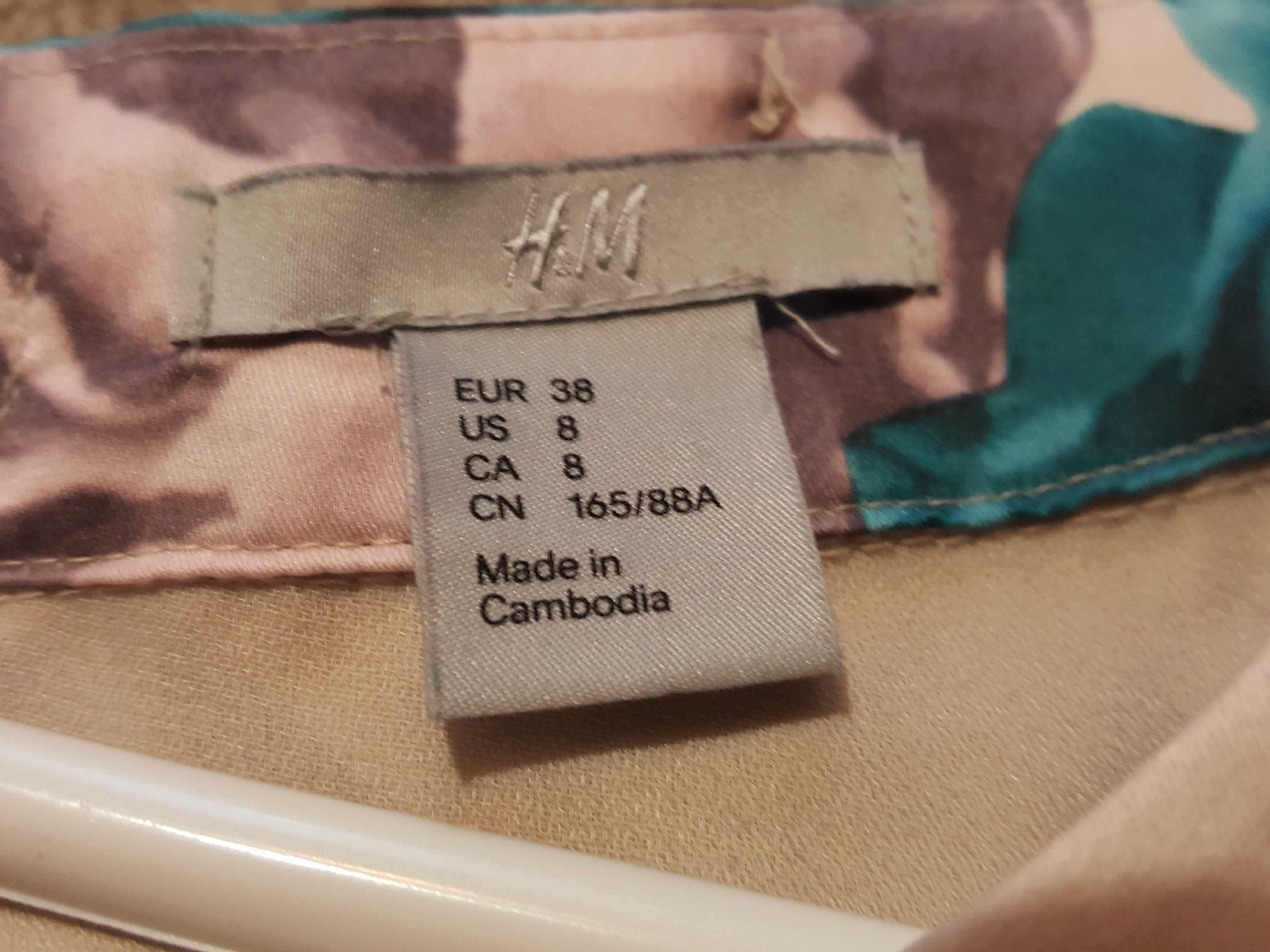 Sukienka H&M rozm 38 krótka kwiaty na podszewce