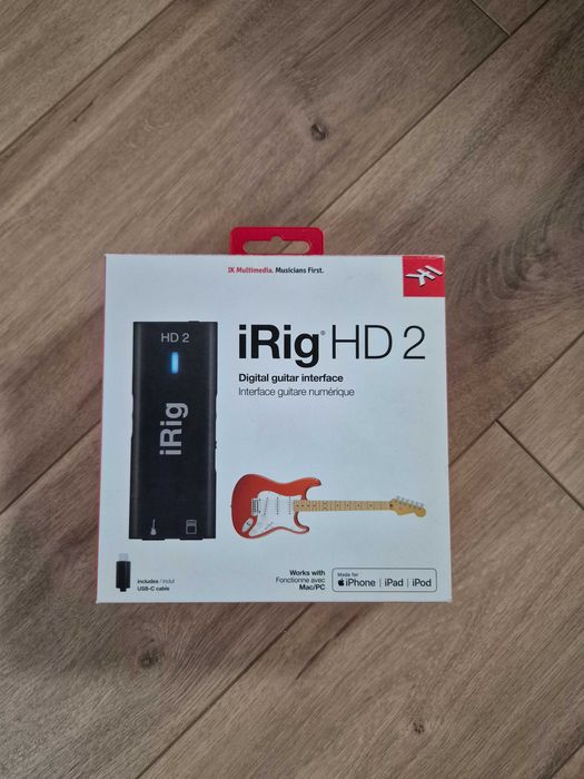 IK Multimedia iRig HD 2 interfejs słuchawkowy gitarowy iPad iPhone