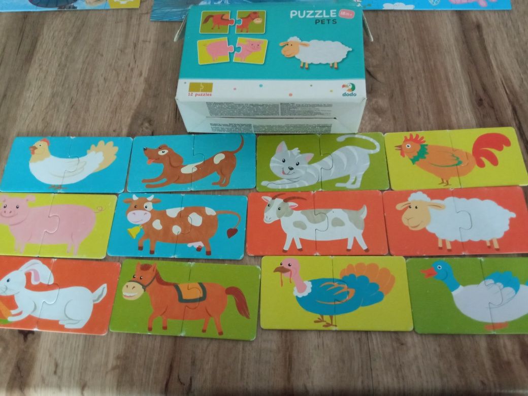 Puzzle dla dzieci, ponad 10 zestawów puzzli