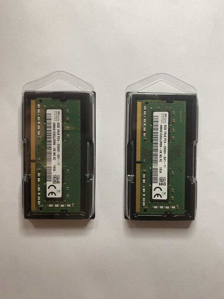 Оперативная память 8GB DDR4 SODIMM 2666Hz для ноутбуков 2 шт
