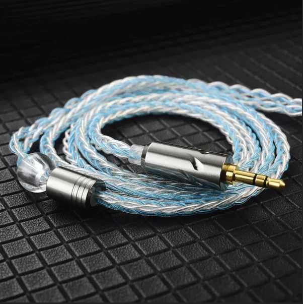 Кабель для навушників QKZ T1 2 pin QDC конектор 3.5 мм jack без мікро