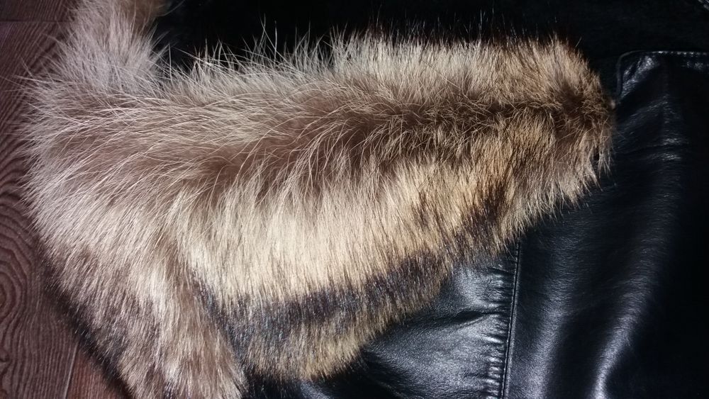 Дубленка мужская с натуральным мехом волка 56 размер