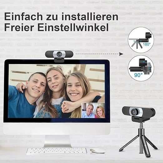 Kamera Internetowa HD 1080P z 2 mikrofonami z osłoną prywatności 674