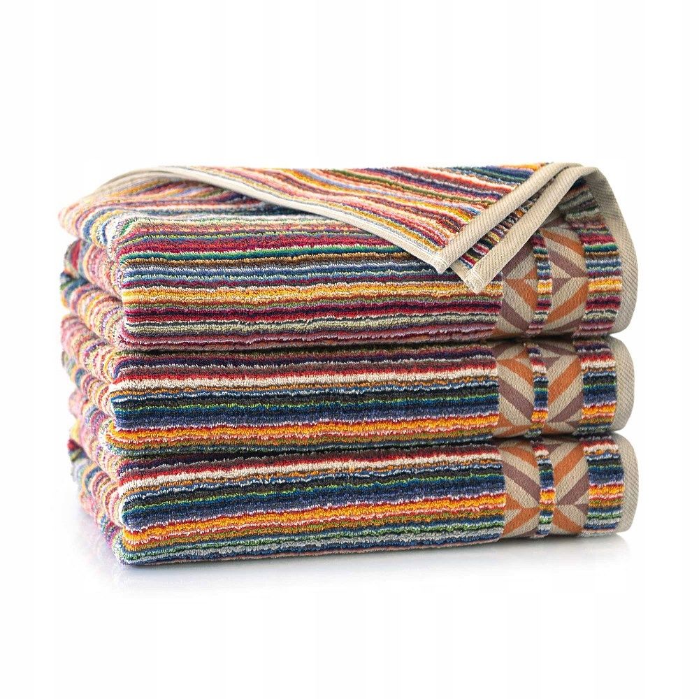 Zwoltex Ręcznik Peru Bawełna Egipska 70X140 Brązowe Paski
