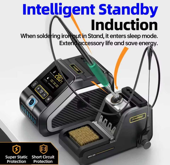 Паяльна станція FNIRSI DWS-200 C210+C245+9 жал максимальний комплект