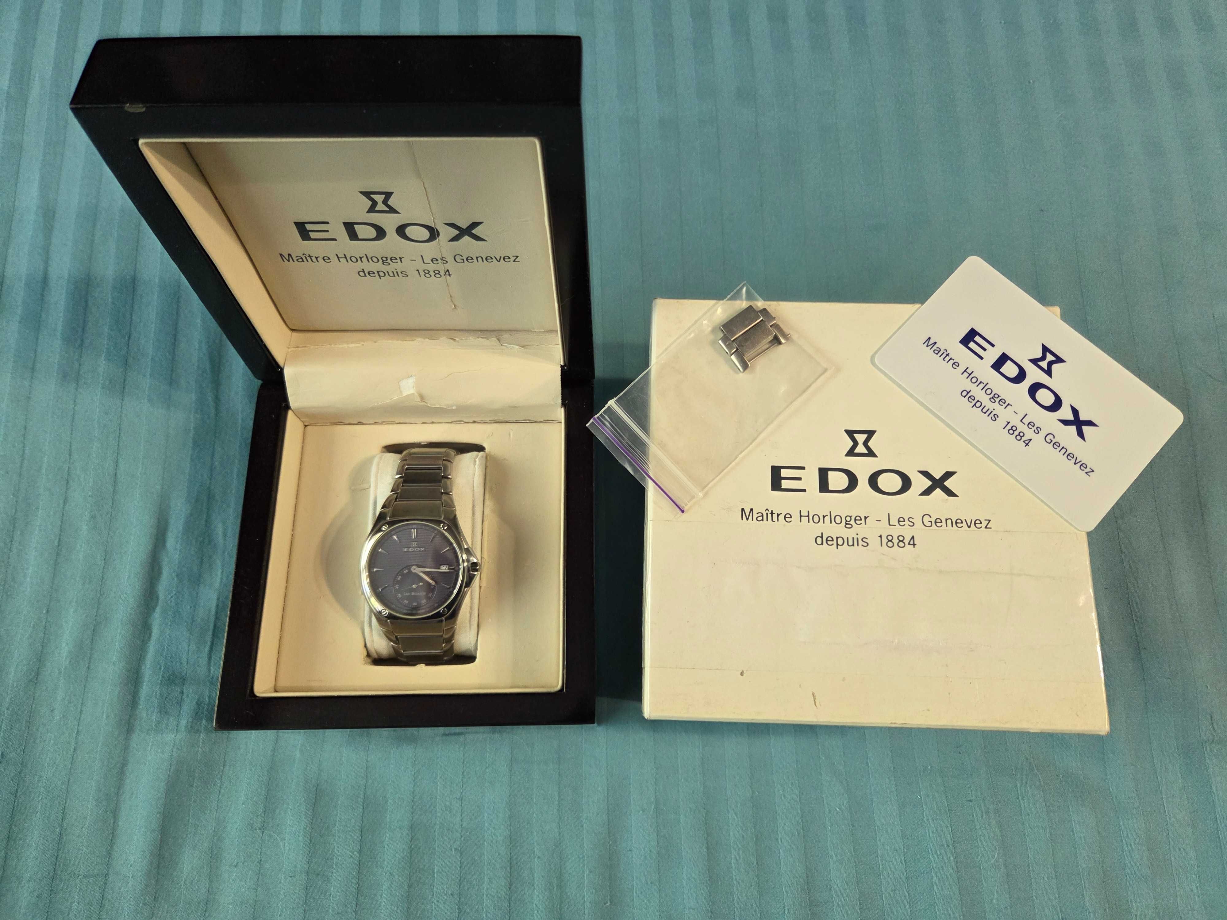 Edox Les Bemonts Ultra Slim Gin Швейцария.