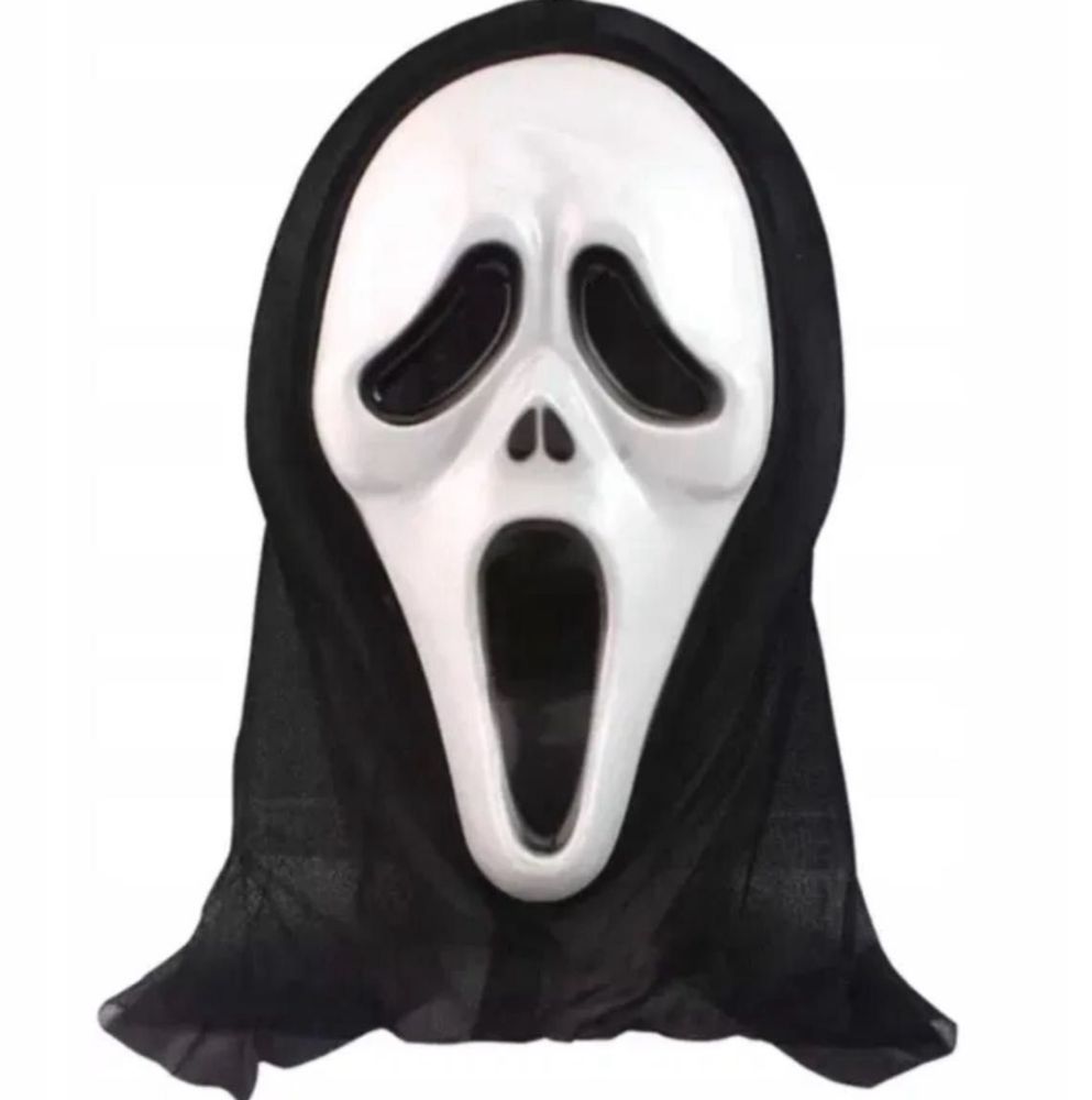 STRÓJ DUCH ŚMIERĆ KRZYK PELERYNA + maska halloween 180 cm