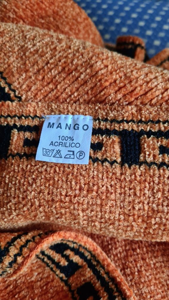 Cachecol cor abóbora,  Mango, novo sem etiqueta.