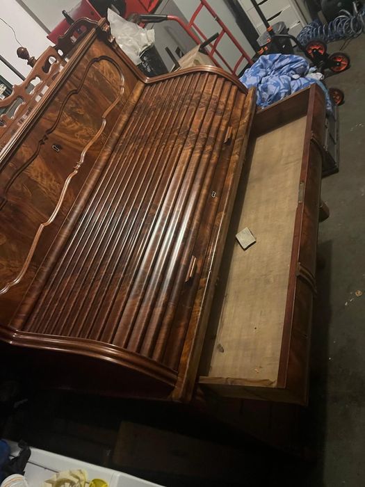 Oryginalny sekretarzyk biurko żaluzjowe Ludwik Filip biedermeier