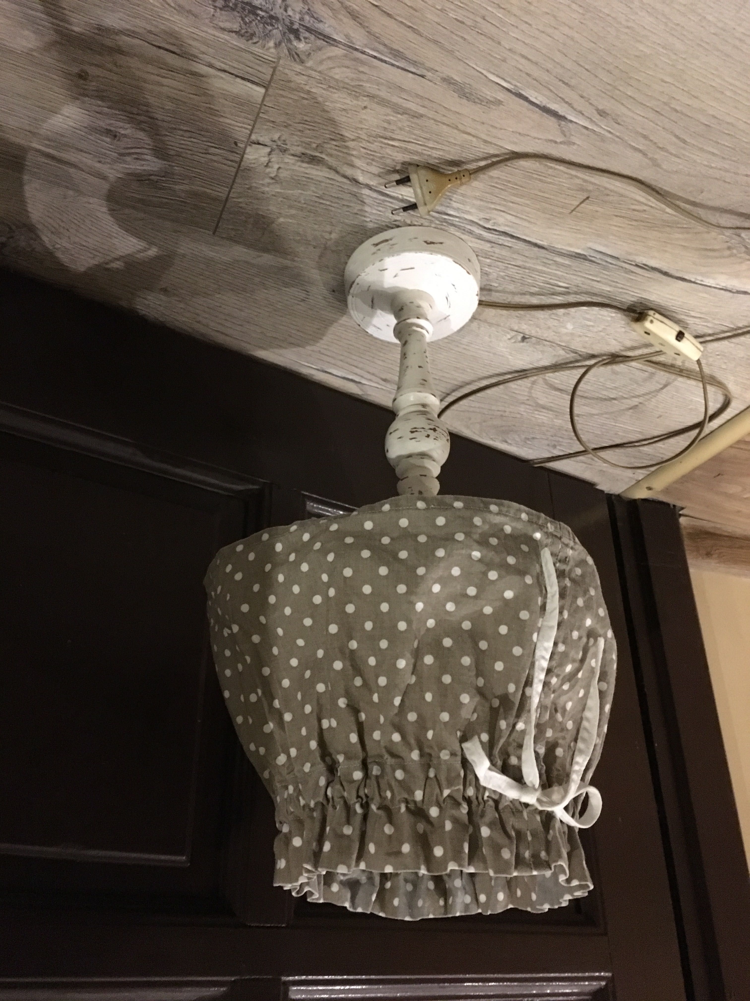 Lampka ceramiczna, lampa drewniana Zara (boho, shabby, Home angielski)