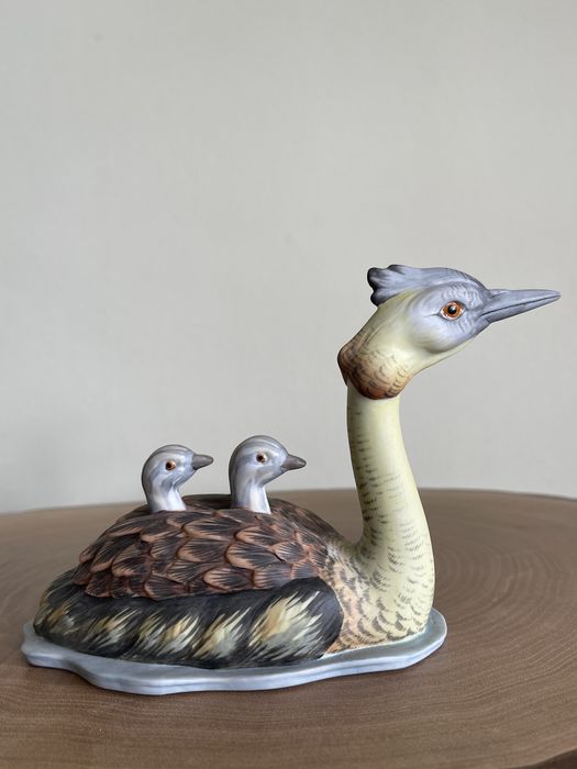 Figura Porcelana Ave Biscuit Mergulhão Lugal