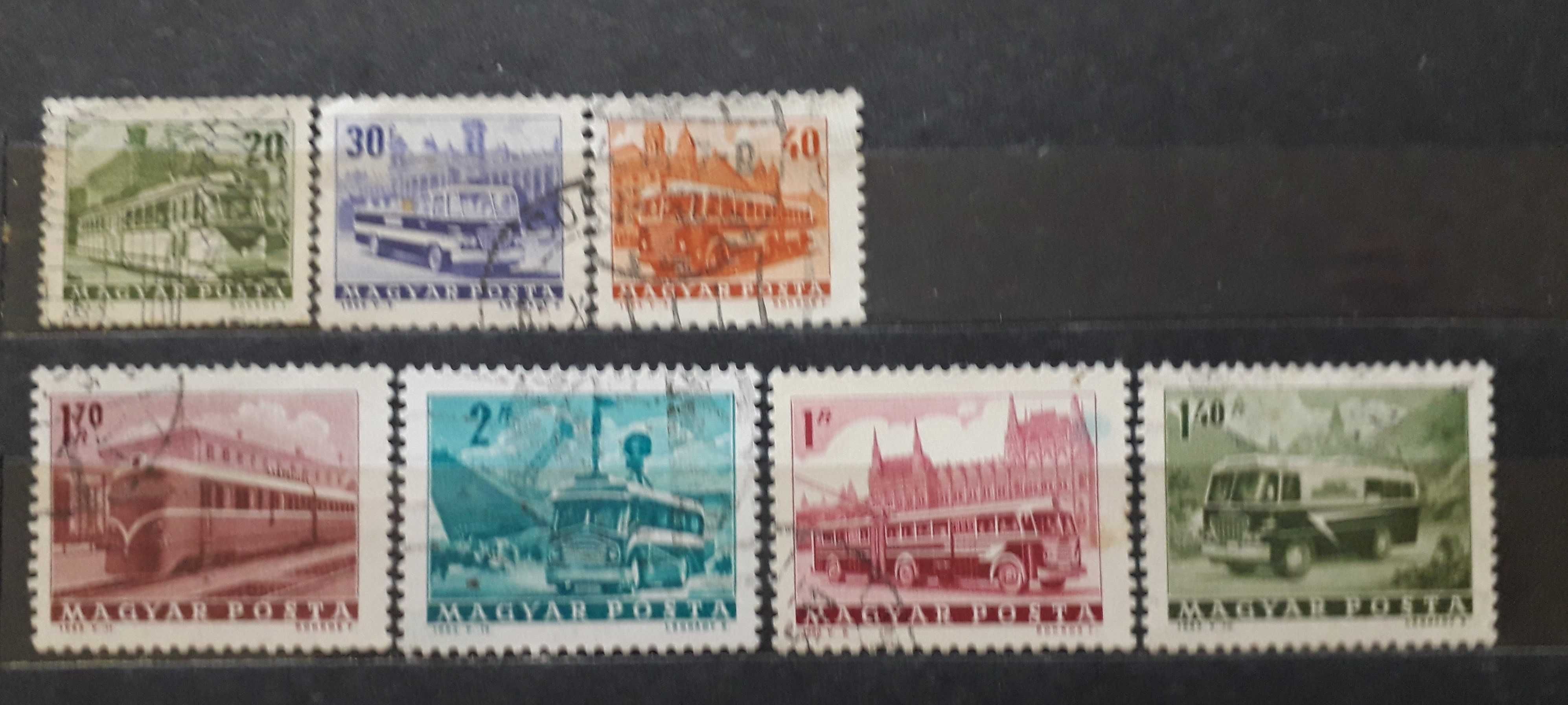 znaczki pocztowe transport łączność gospodarka 21 sztuk