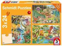 Puzzle 3x24 Dinozaury. Schmidt