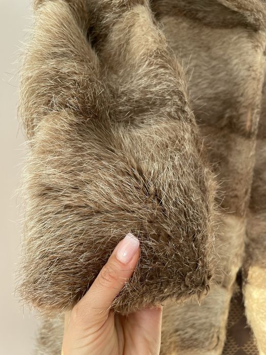 Futro z nutrii, damskie okrycie wierzchnie, naturalne futro, vintage