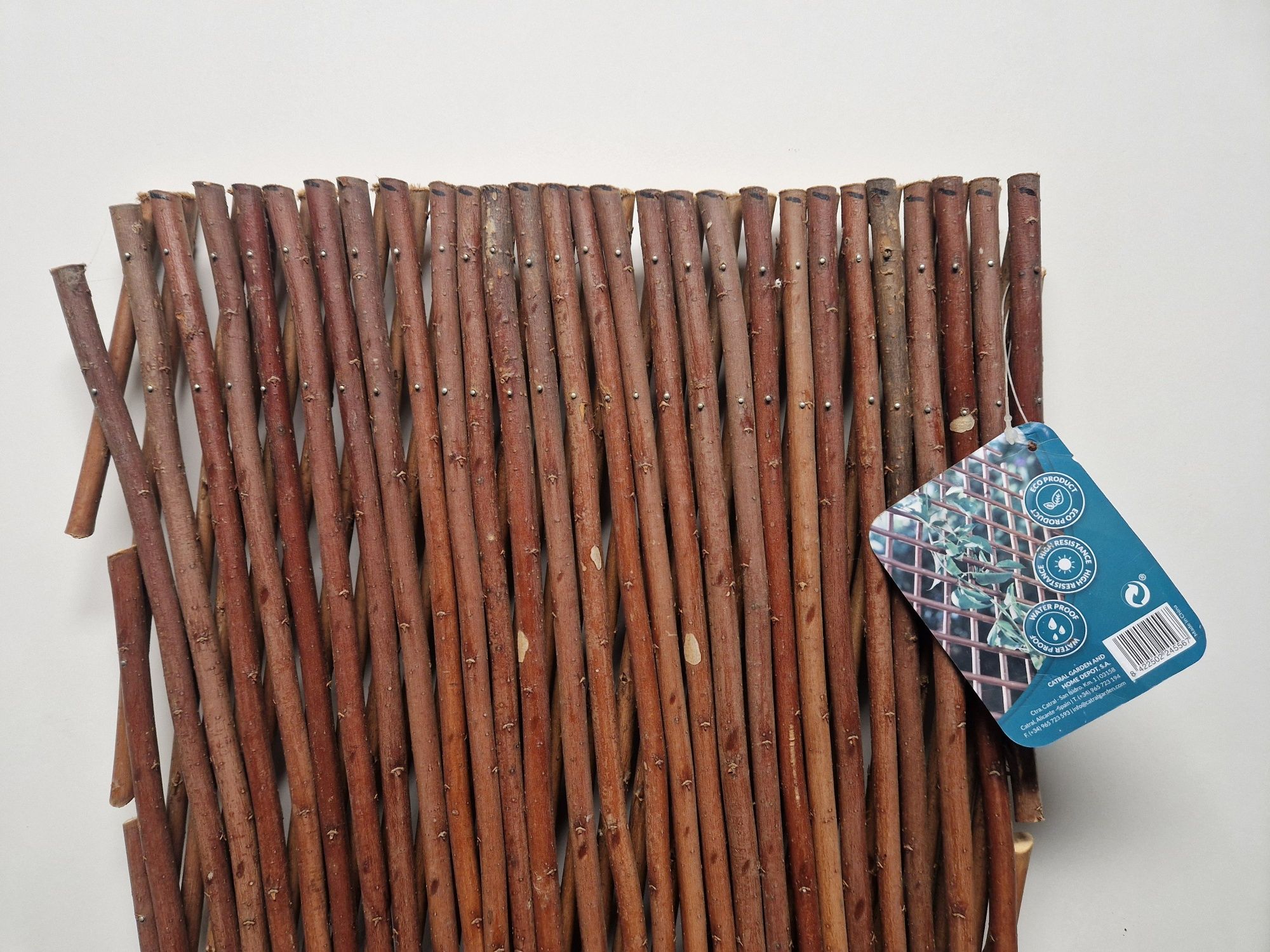 Painel decorativo extensível de vime castanho 100X200CM