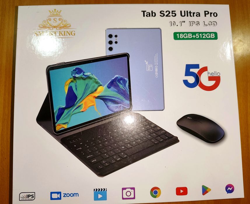 Tablet SMART KING Tab S25 Ultra Pro – Azul, Como Novo, Sem Us