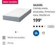 Colchão VALEVÅG 90x200 NOVO