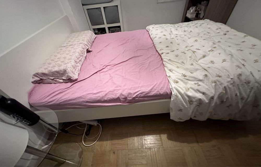 Cama askvoll ikea + estrado + colchão de molas