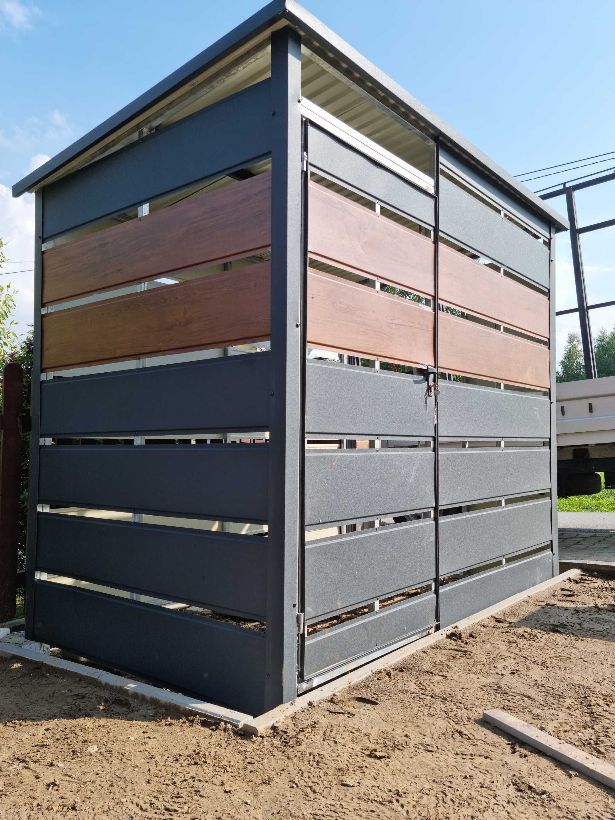 Wiata śmietnikowa panelowa 2x3 OKAZJA